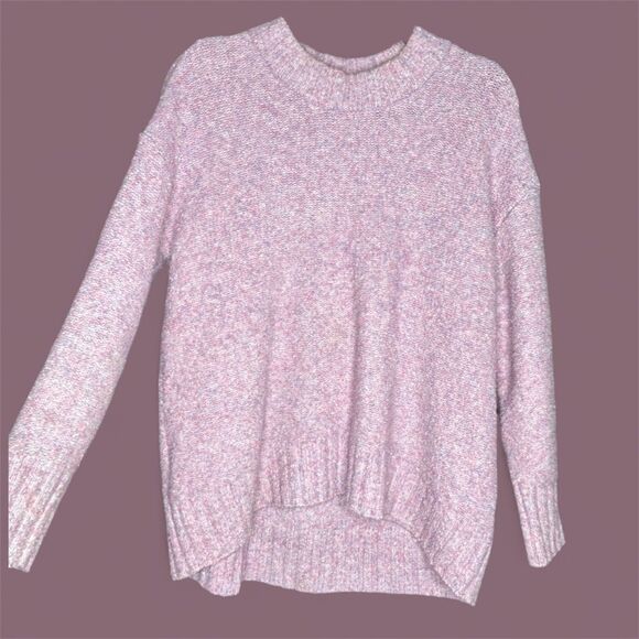 Old Navy Women's Cotton Candy Bubblegum Chunky Cozy Fuzzy-Knit Oversized Sweater - Picture 1 of 6